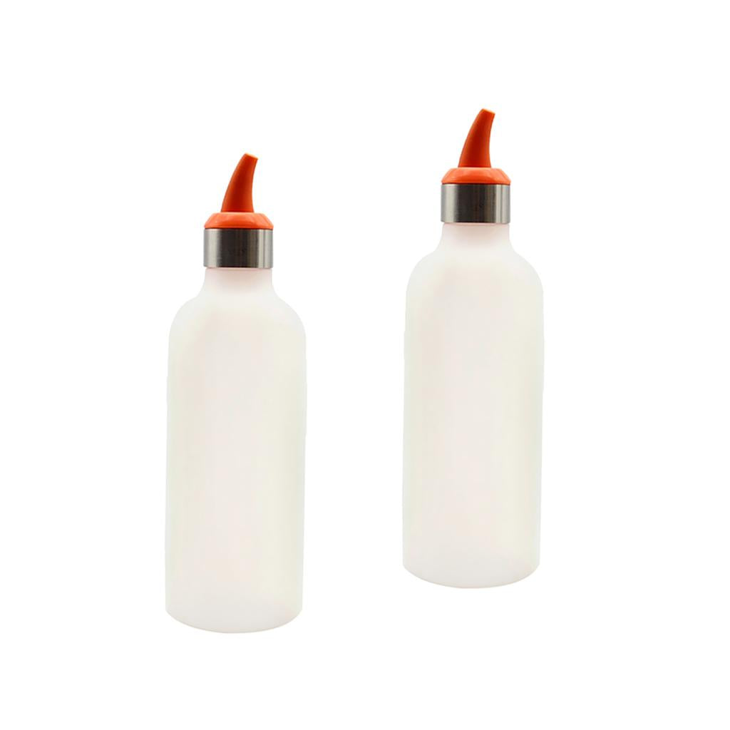 2 piece 450ml Squeeze Bottle Ketchup Mustard Sauce Vinegar Honey Dispenser