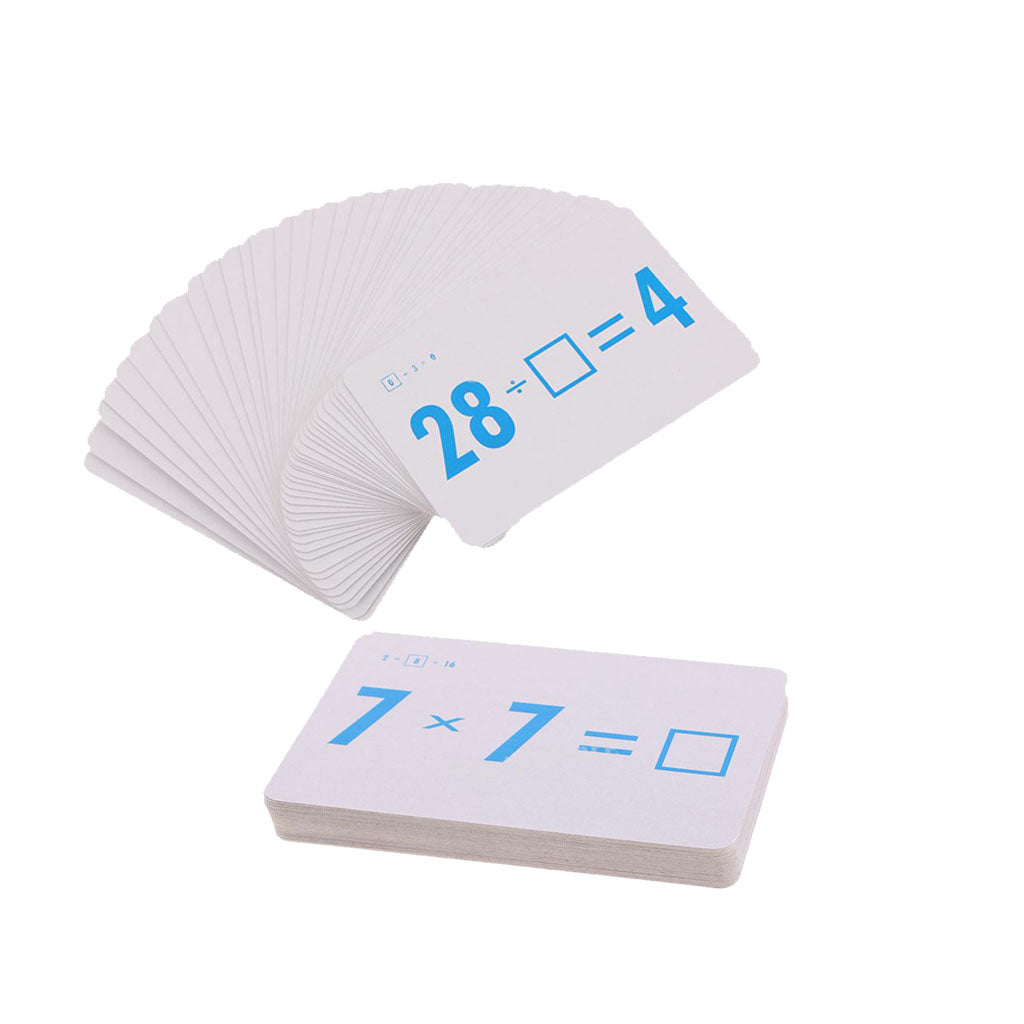 72 Pieces Math Flash Cards for Elementary School Multiplication and Division