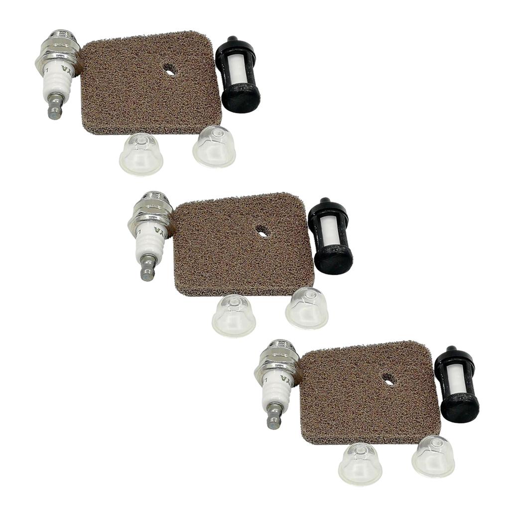 3x Air Fuel Filter Spark Plug for Stihl FS38 FS45 FS46 FS55 HS45 FC55 KM55