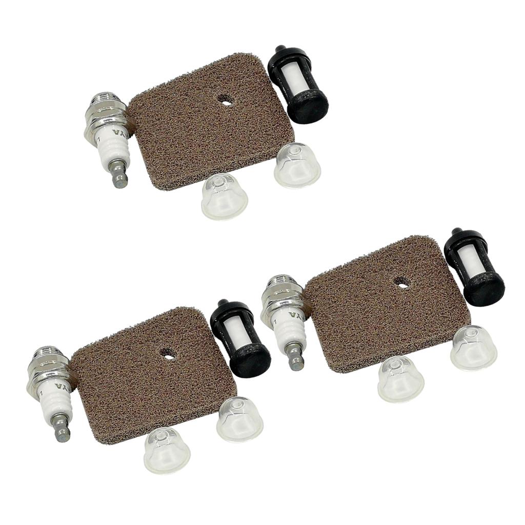 3x Air Fuel Filter Spark Plug for Stihl FS38 FS45 FS46 FS55 HS45 FC55 KM55