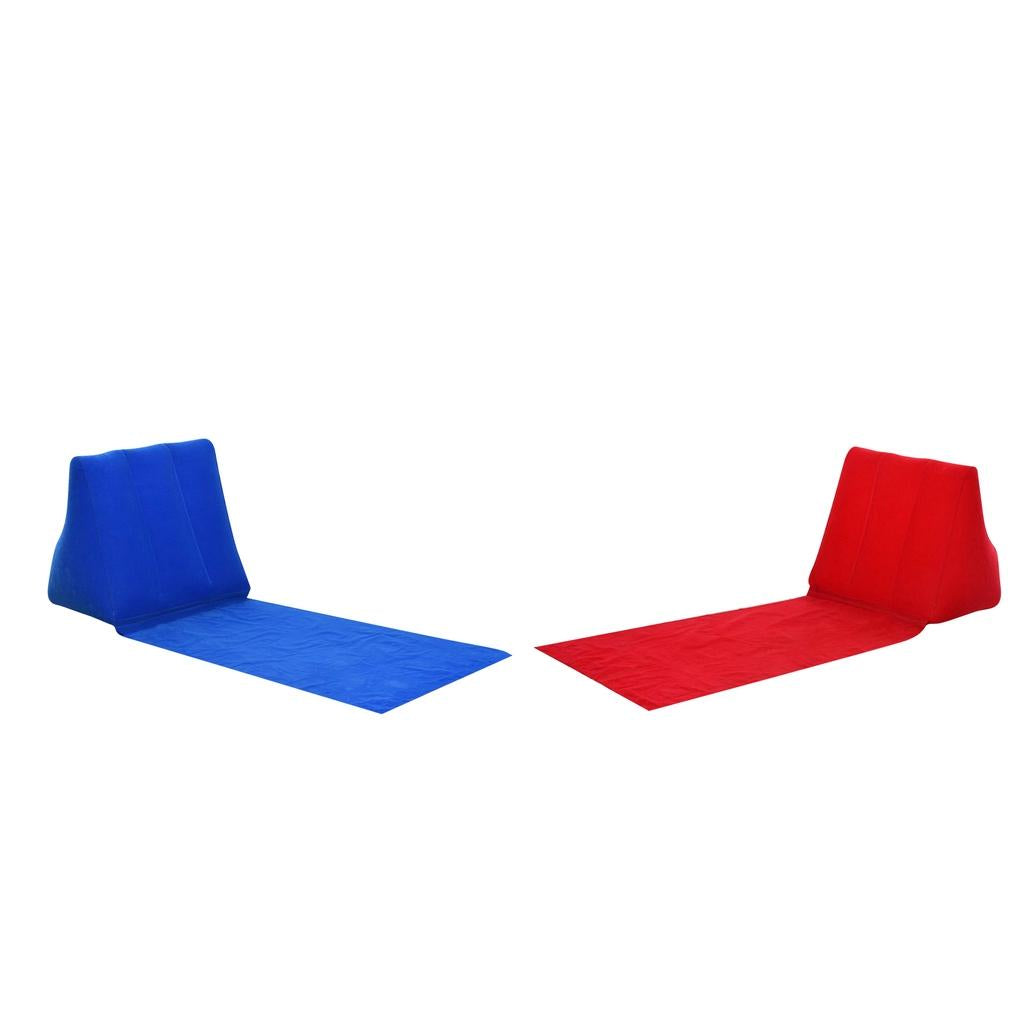 2 Pieces Inflating Beach Camping Lounger Back Pillow Cushion Chair Air Bed