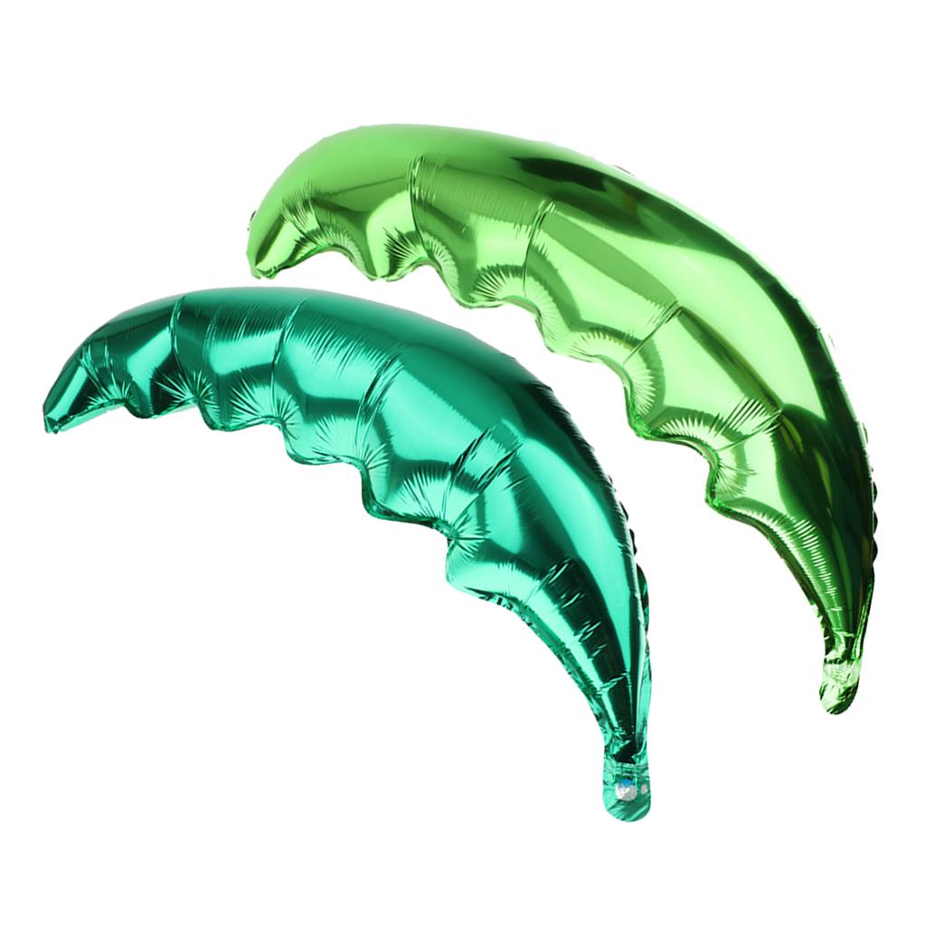 2pcs Set Palm Tree Leaf Green Hawaiian Beach Party Balloon Wedding Decor