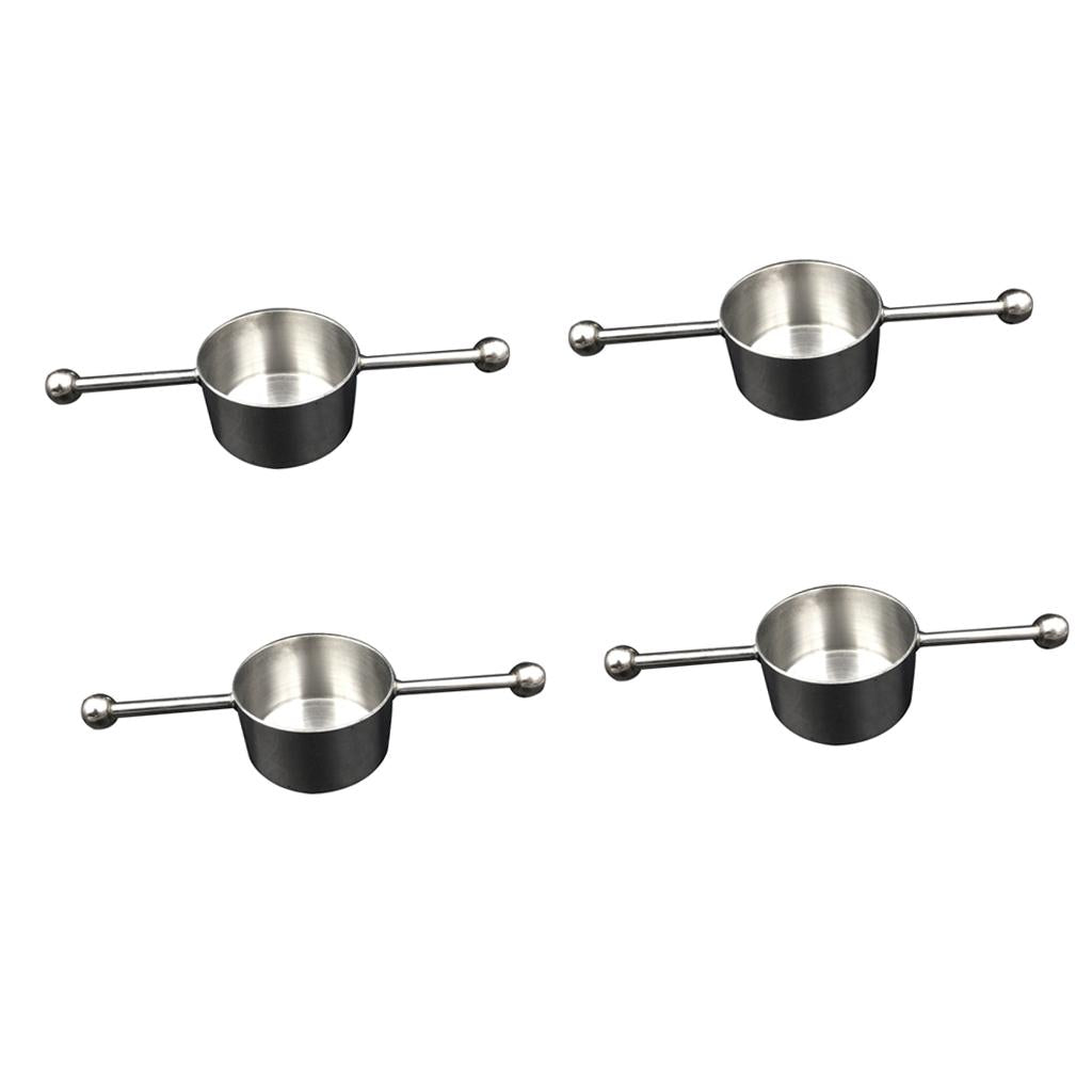 4 Pieces Bar Jigger with Two Handles 1 Ounce Liquor Measuring Bartender Tool
