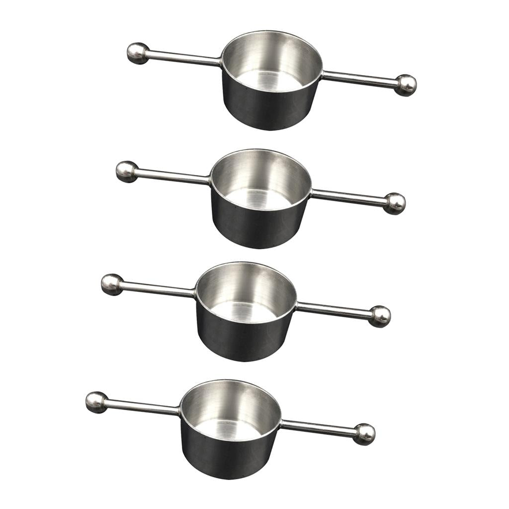 4 Pieces Bar Jigger with Two Handles 1 Ounce Liquor Measuring Bartender Tool