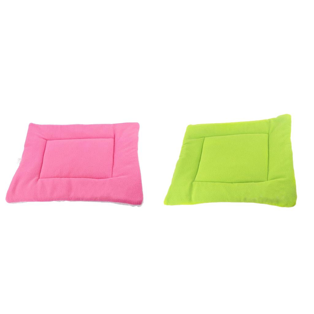 2Pcs Pet Dog Cat Sleep Mat Kennel Pad Puppy House Crate Nest Bed Cushion S