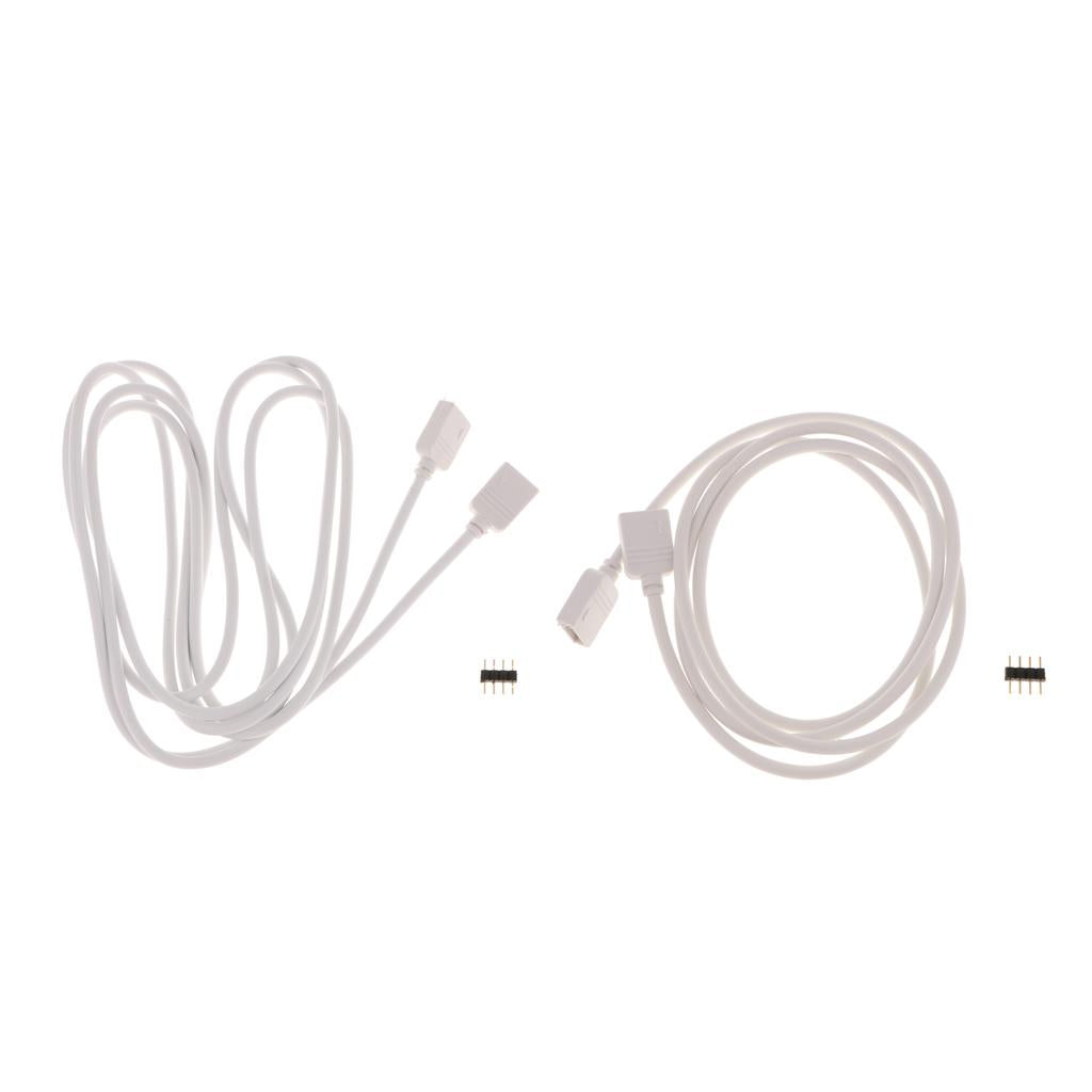 2x 5050 3528 RGB LED Strip Light Extension Cable Connector Line 4 Pin 1m& 2m