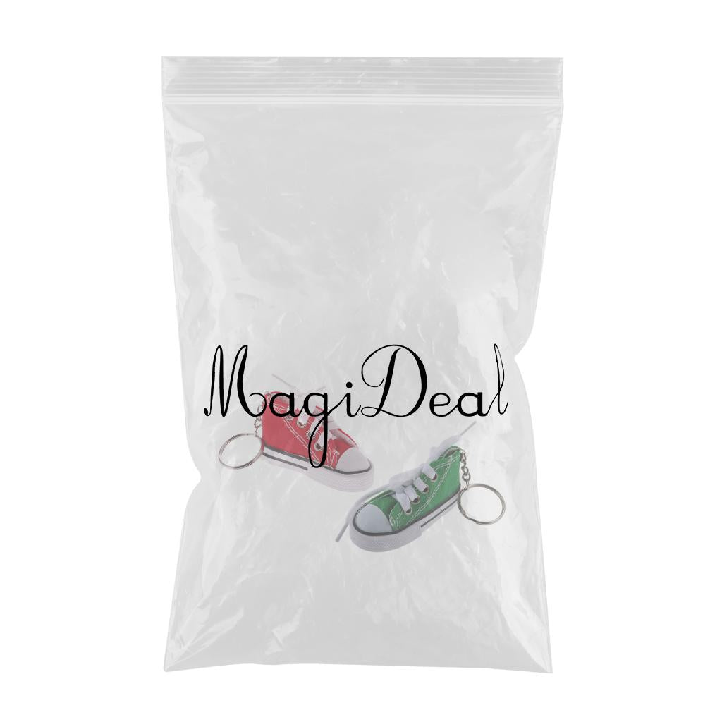 2Pcs Canvas Shoe Pendant Keyring Key Chain Women Bag Hanging Decor Red Green