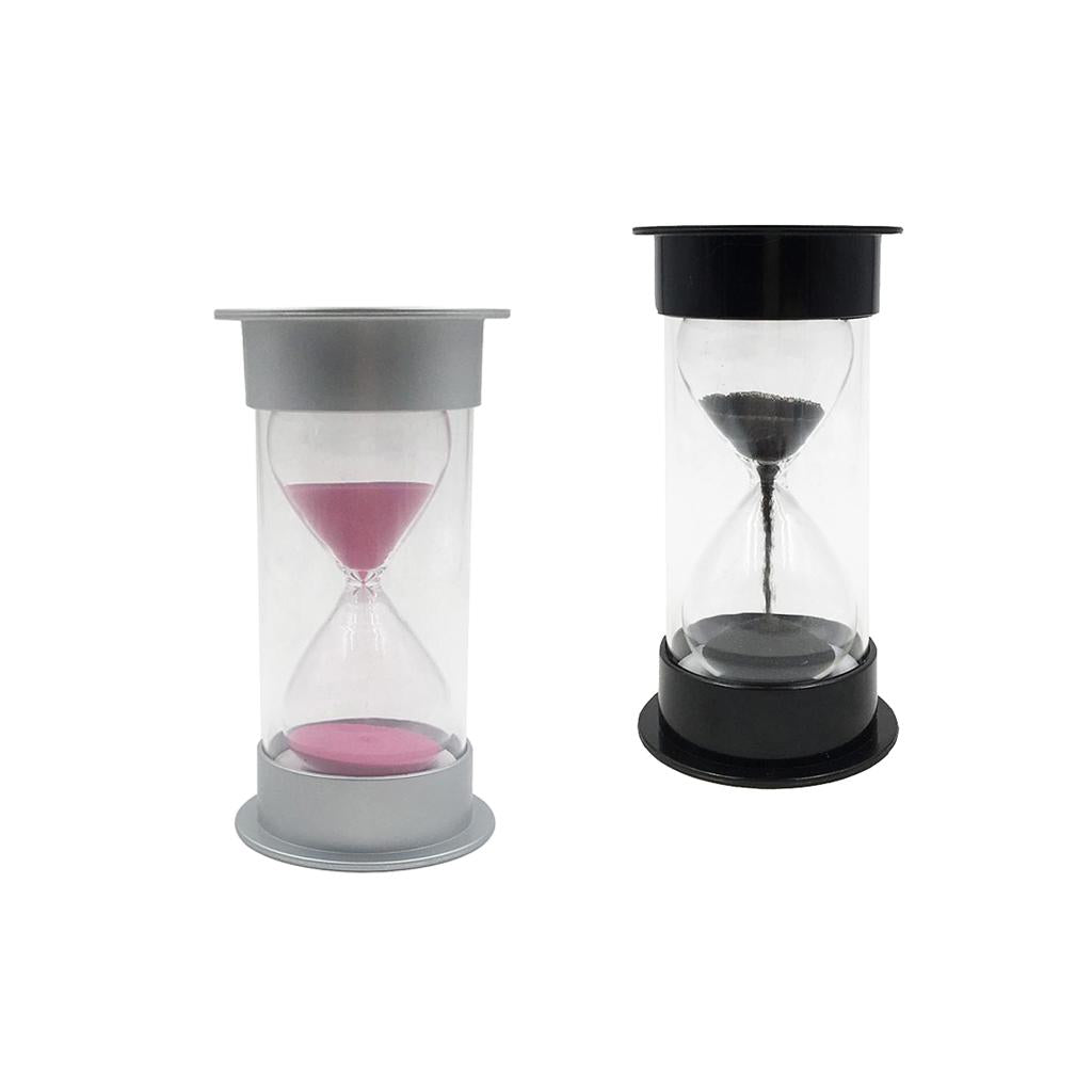 2pcs Colorful Sandglass Hourglass Sand Clock Timer for Game 10, 15 Seconds
