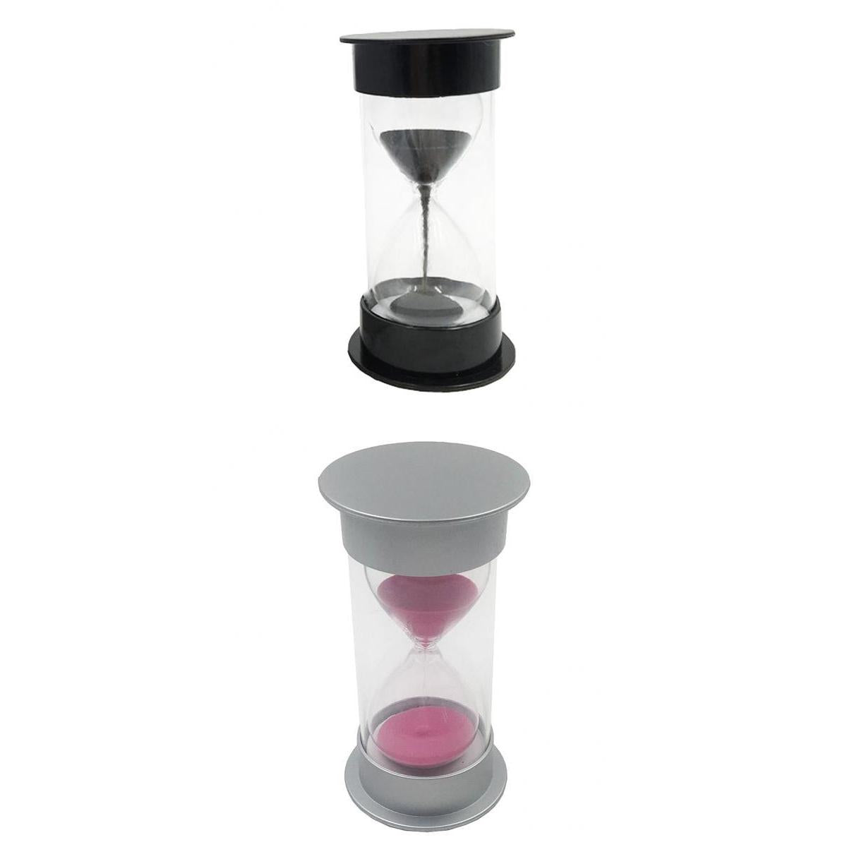 2pcs Colorful Sandglass Hourglass Sand Clock Timer for Game 10, 15 Seconds