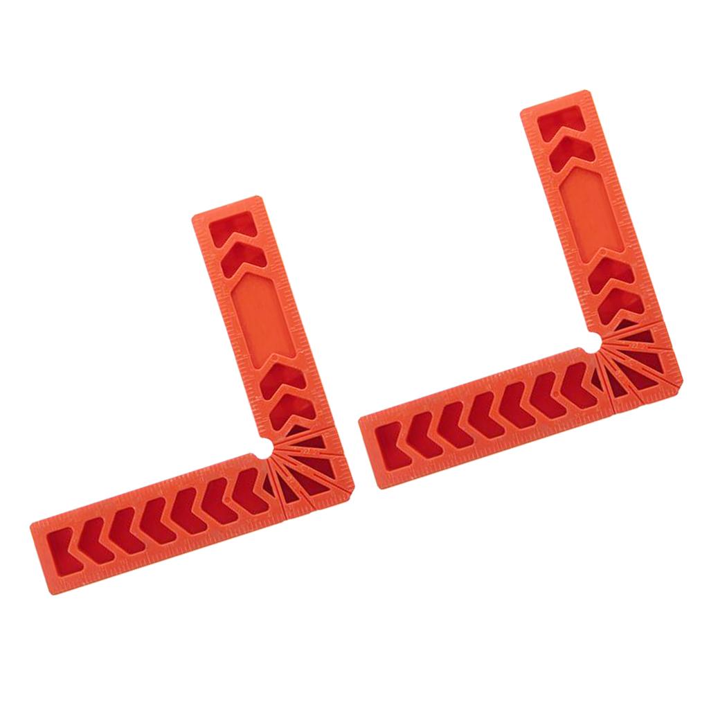 2pcs 90 Deg L Shape Square Right Angle Clamps Corner Clamping Ruler 4inch