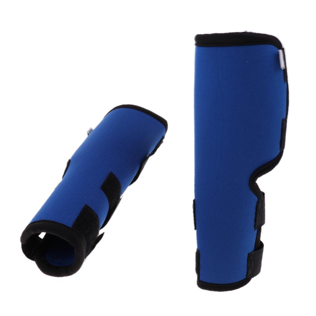 2 pair Neoprene Pet Dog Foot Protective Knee Pads Dog Joint Wrap Brace Blue