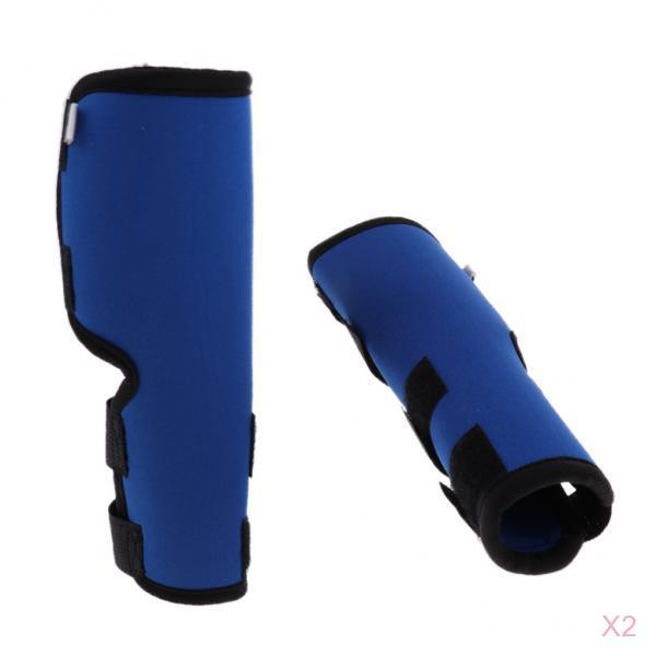 2 pair Neoprene Pet Dog Foot Protective Knee Pads Dog Joint Wrap Brace Blue