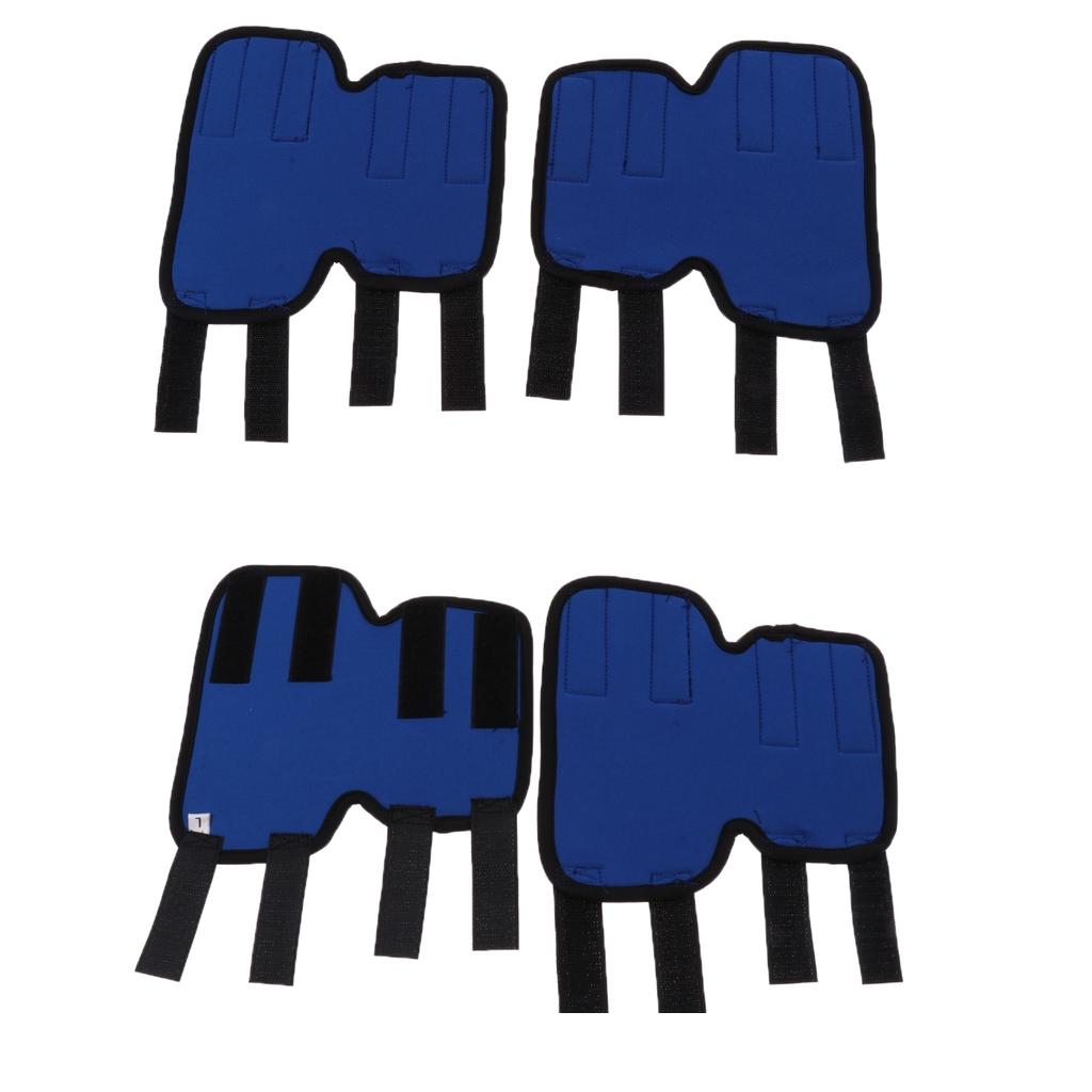 2 pair Neoprene Pet Dog Foot Protective Knee Pads Dog Joint Wrap Brace Blue