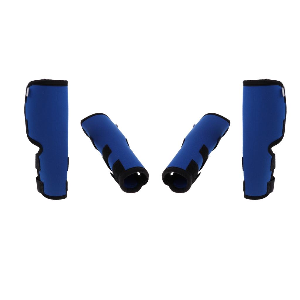 2 pair Neoprene Pet Dog Foot Protective Knee Pads Dog Joint Wrap Brace Blue