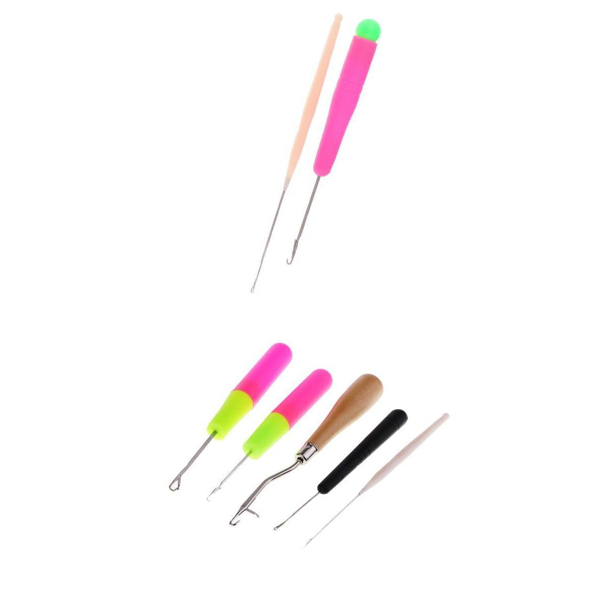 7pcs Latch Hook Crochet Needles for Hair/Micro Braid Dread Lock Maintaining