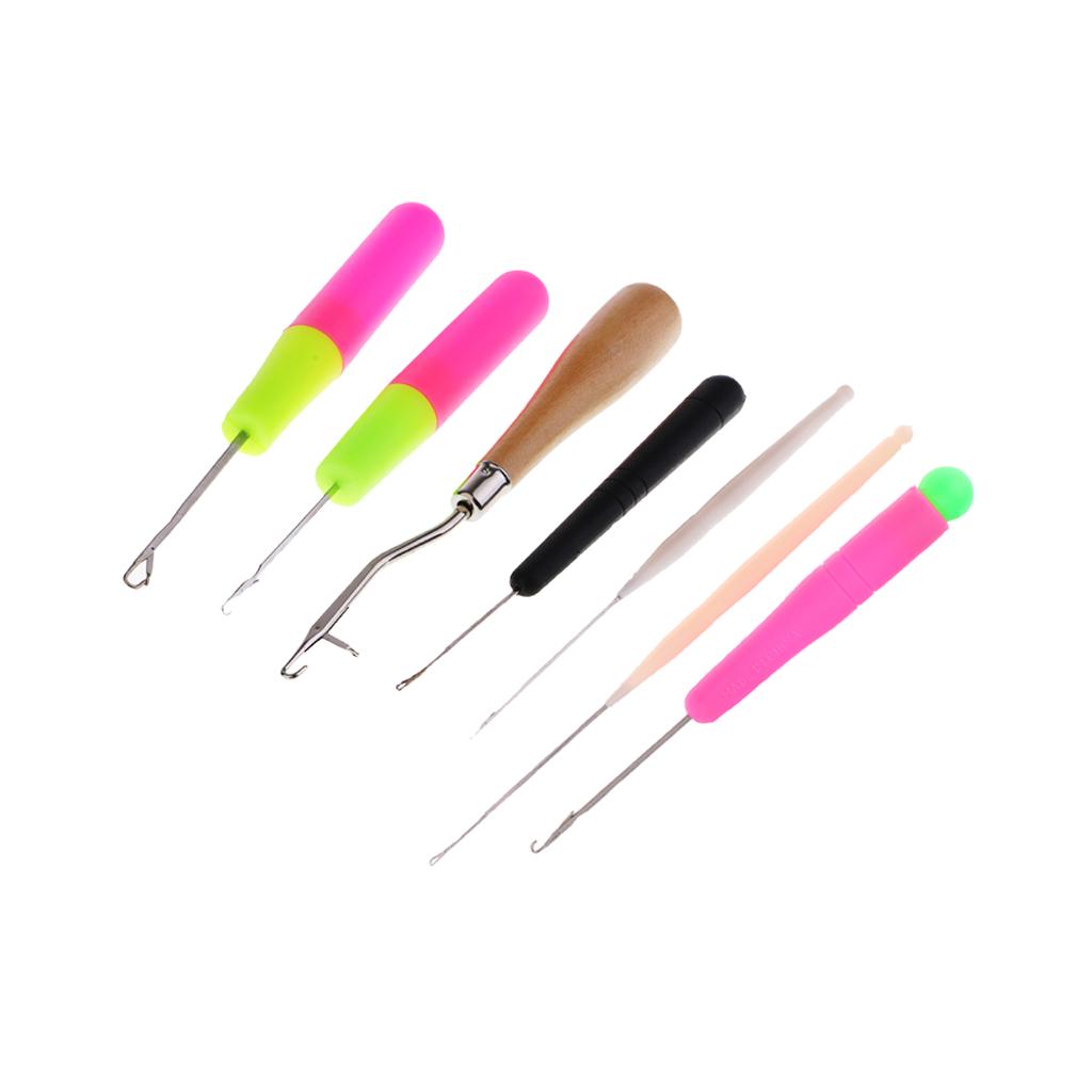 7pcs Latch Hook Crochet Needles for Hair/Micro Braid Dread Lock Maintaining