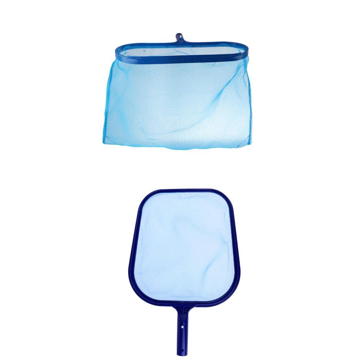 2Pcs Leaf Rake Mesh Skimmer Net Set for Swimming Pool Pond Hot Tub Fountain