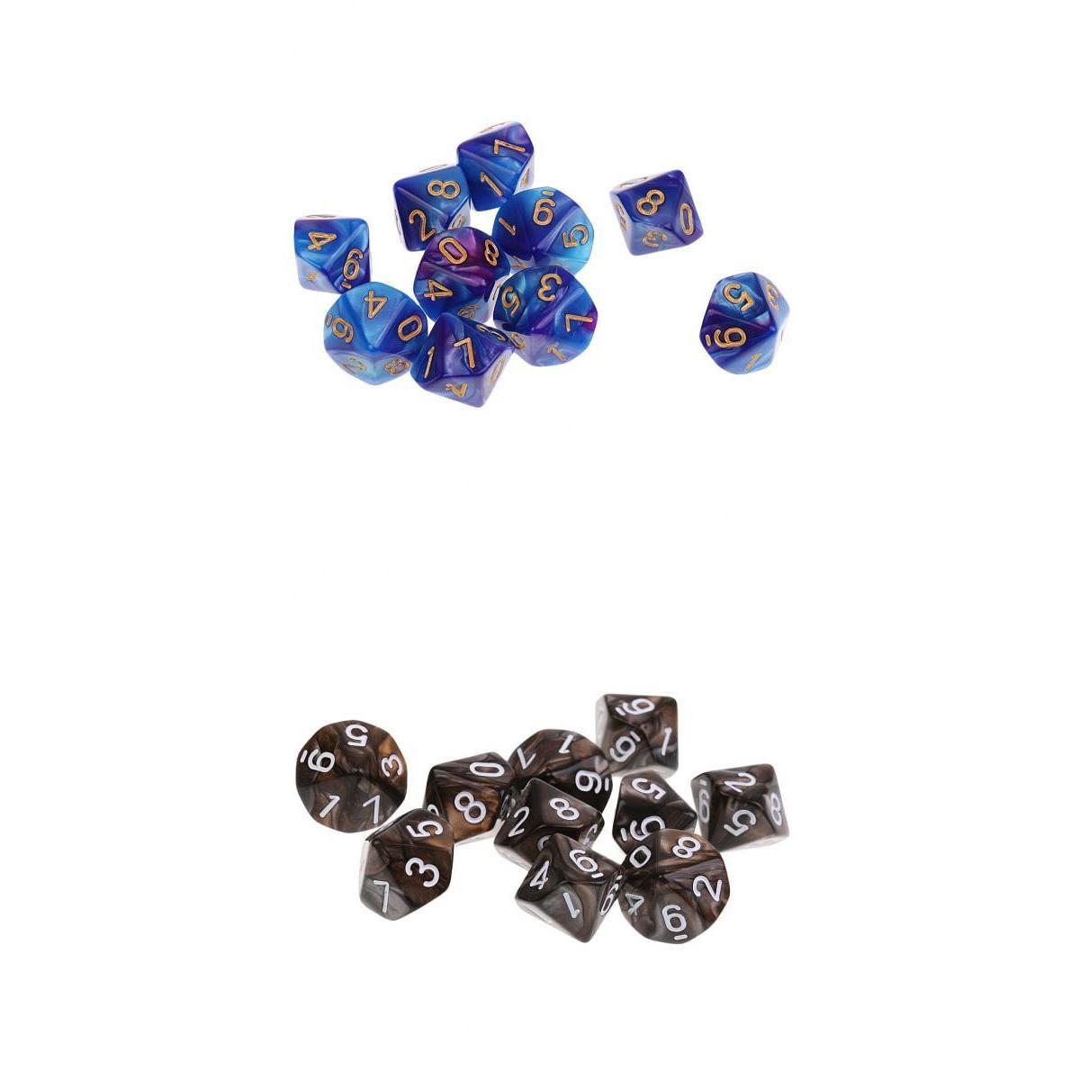 20pcs 10 Sided Dices D10 Polyhedral Dice for Dungeons and Dragons RPG TRPG