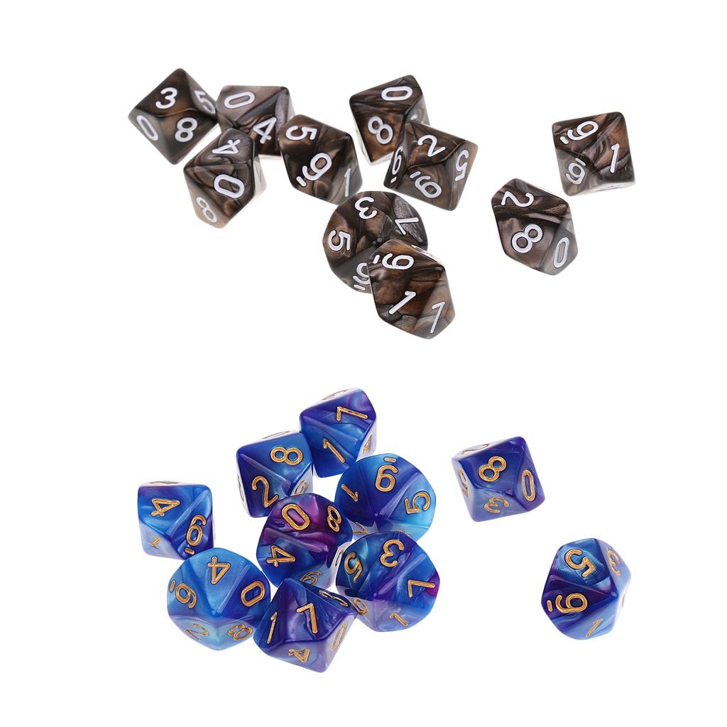 20pcs 10 Sided Dices D10 Polyhedral Dice for Dungeons and Dragons RPG TRPG