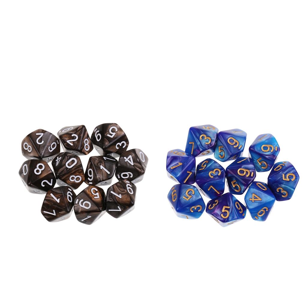 20pcs 10 Sided Dices D10 Polyhedral Dice for Dungeons and Dragons RPG TRPG