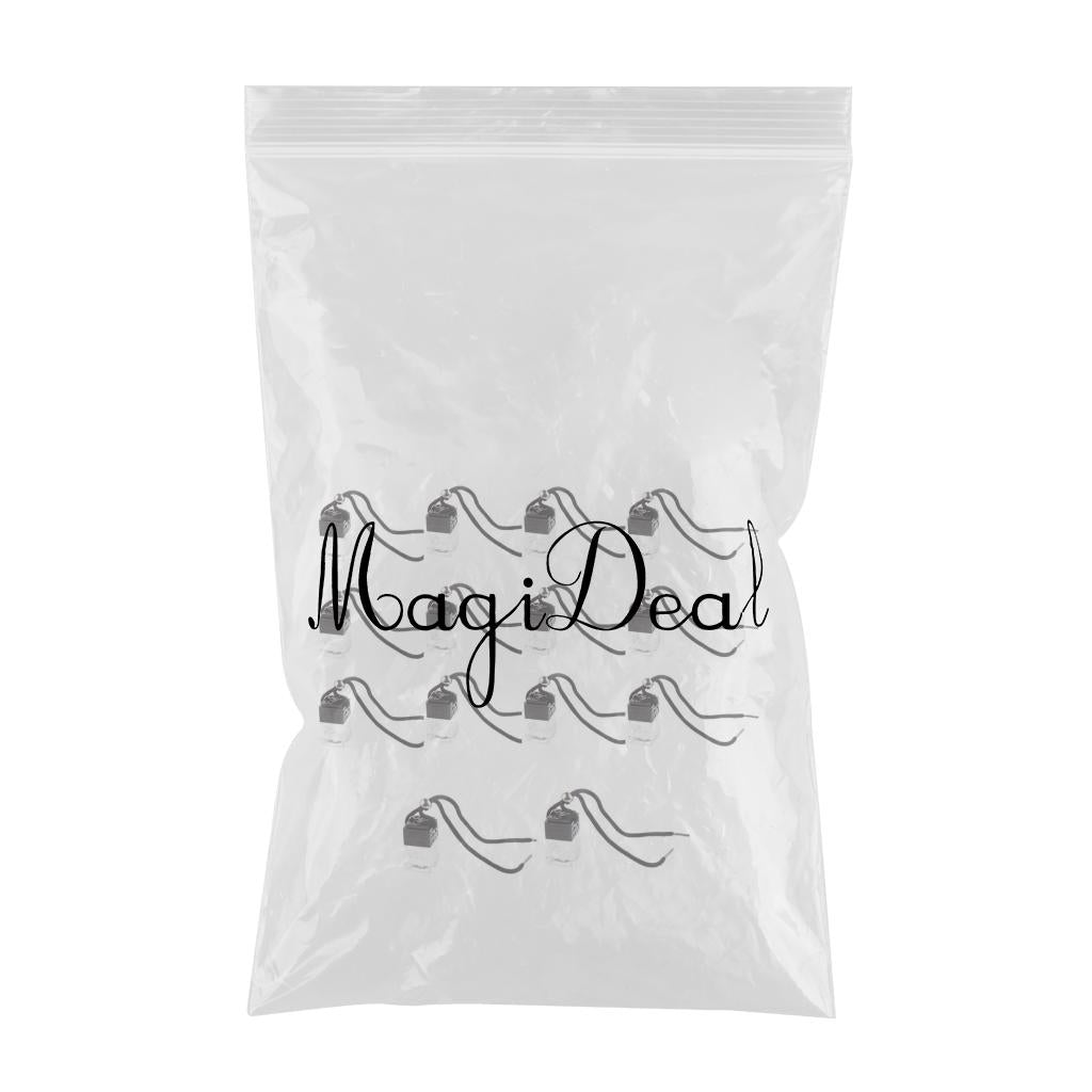 Charm Empty Glass Perfume Bottle Pendant for Car Hanging Decor Square 14pcs
