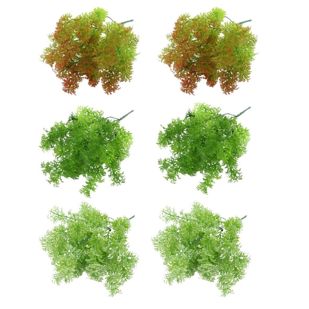 6pcs 35cm Artificial Moss Grass Plant Wedding Home Church Party Decor Green