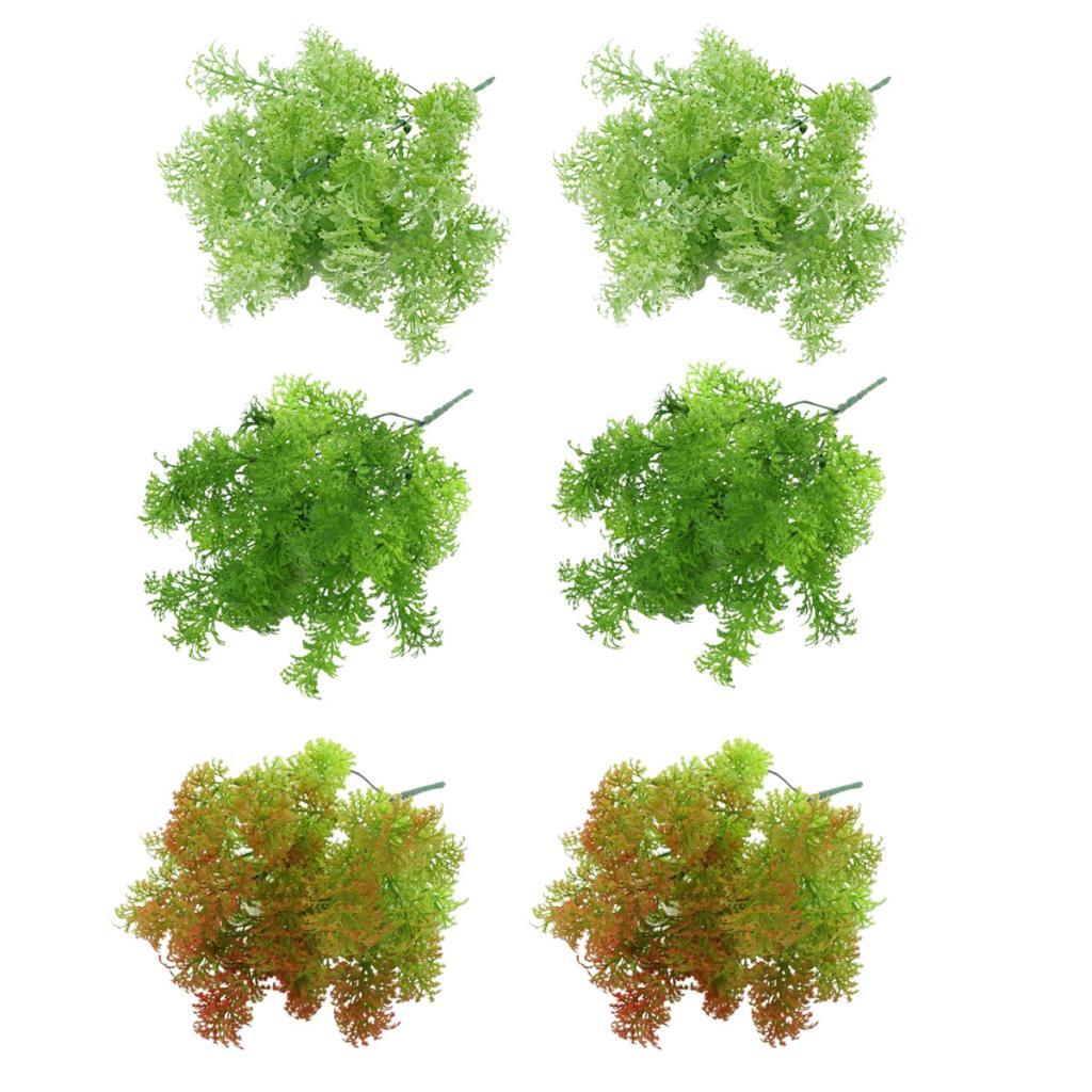 6pcs 35cm Artificial Moss Grass Plant Wedding Home Church Party Decor Green