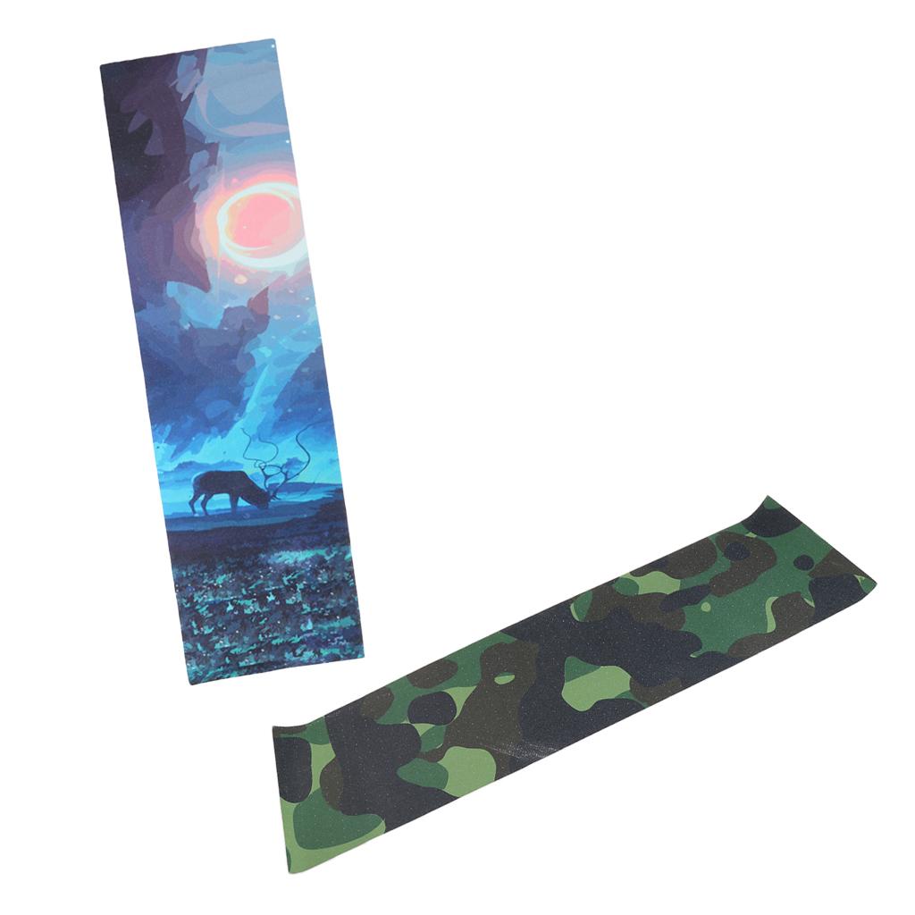 2 Pieces Skateboard Deck Sandpaper Grip Tape Griptape Sheet 84 x 23cm