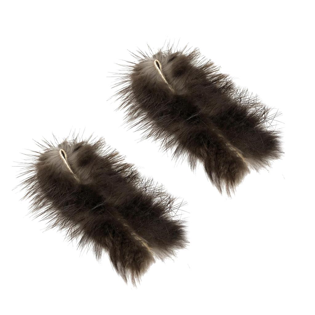 1 Pair Bow String Silencers Artificial Beaver Hair - Reduce String Vibration