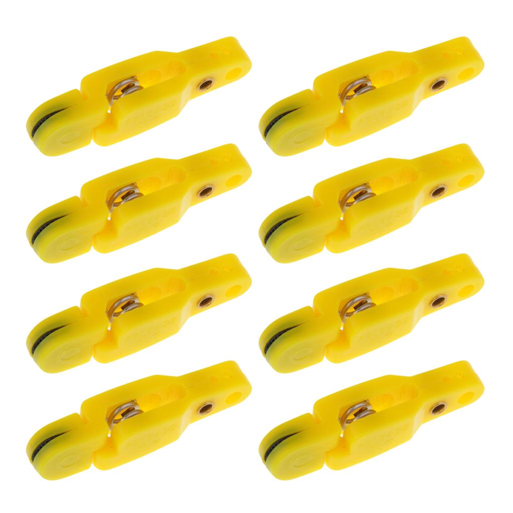 8pcs Snap Release Clip for Weight, Planer Board, Kite, Heavy Tension Yellow