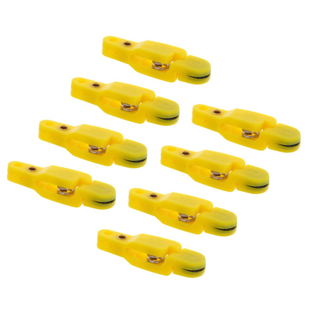 8pcs Snap Release Clip for Weight, Planer Board, Kite, Heavy Tension Yellow