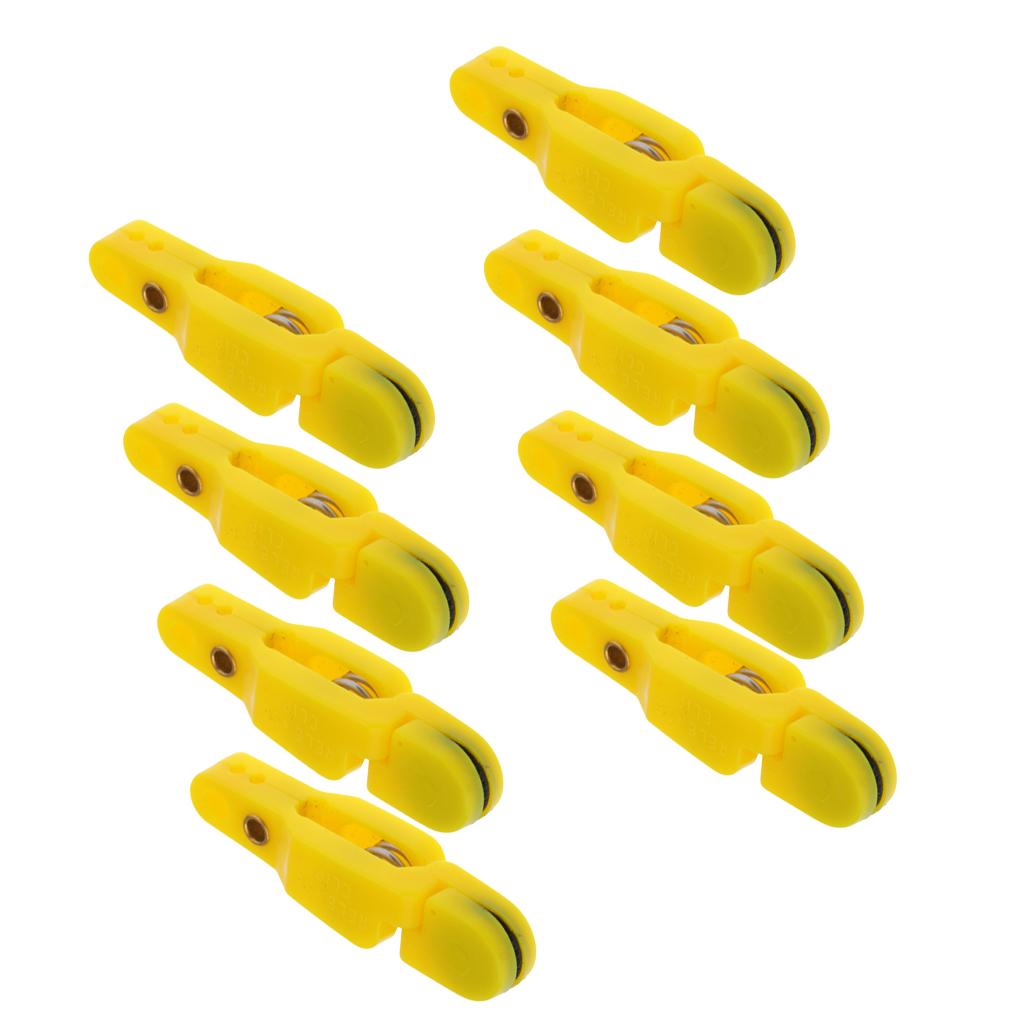 8pcs Snap Release Clip for Weight, Planer Board, Kite, Heavy Tension Yellow