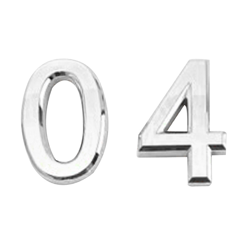 2pcs Silver Plastic Self-Adhesive Sticky Home Hotel Office Door Number Signs