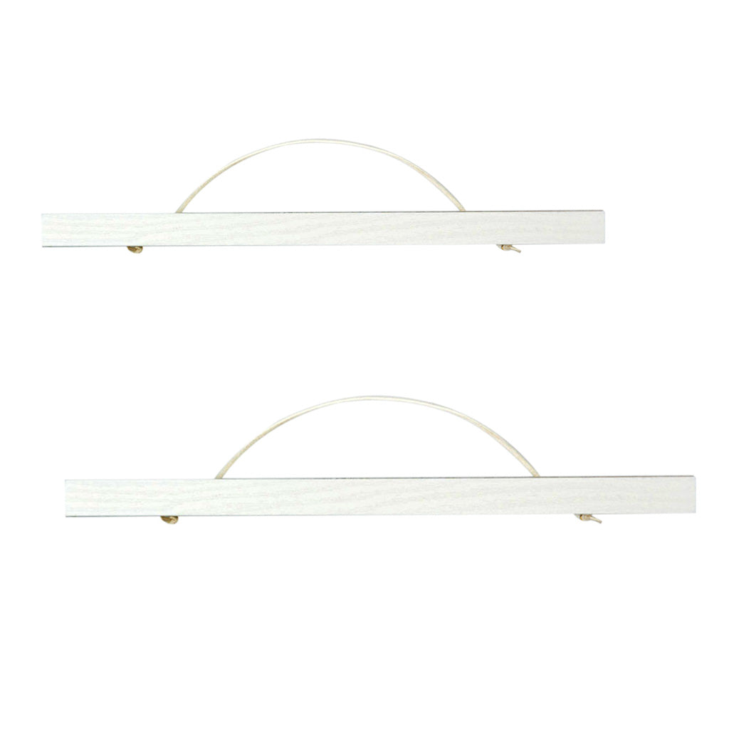 2pcs Magnet Wooden Picture Frame DIY Photo Poster Painting Hanger White