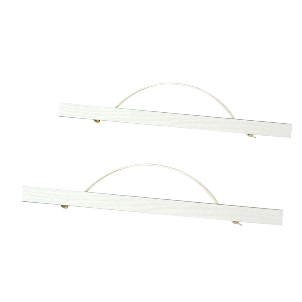 2pcs Magnet Wooden Picture Frame DIY Photo Poster Painting Hanger White
