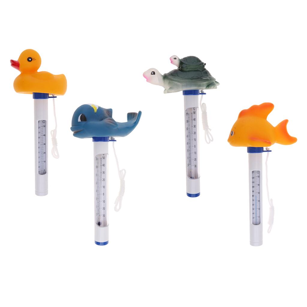 4Pcs Pool&Spas Thermometer Floating Swimming Water Temperature with Rope