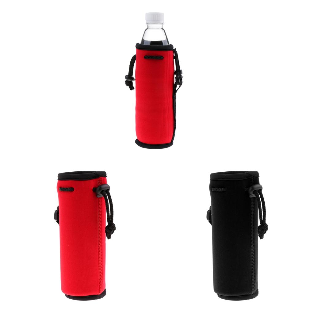4pcs Neoprene Insulated Water Bottle Sleeve Bag Carrier Drawstring Holder