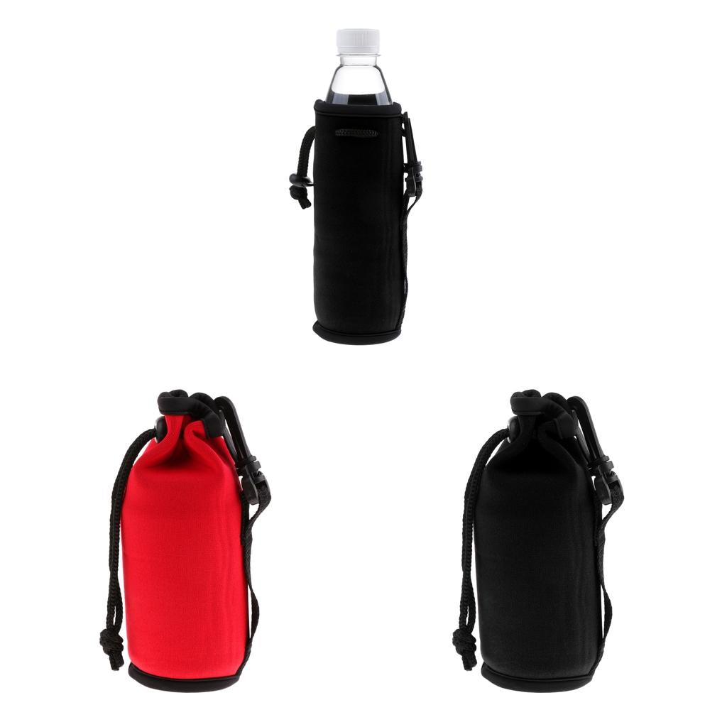 4pcs Neoprene Insulated Water Bottle Sleeve Bag Carrier Drawstring Holder
