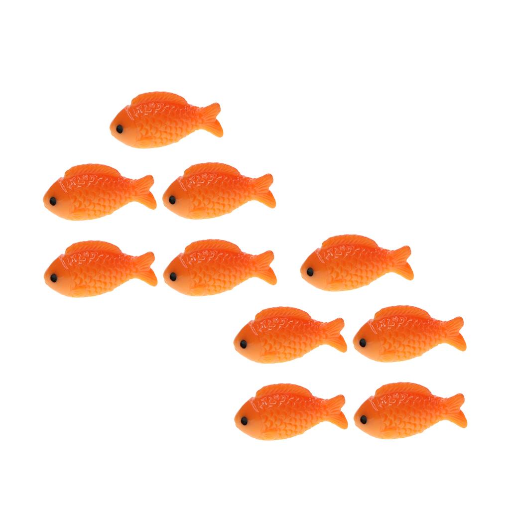 10pcs Micro Landscape Decoration Fish Miniature Fairy Garden Bonsai Craft