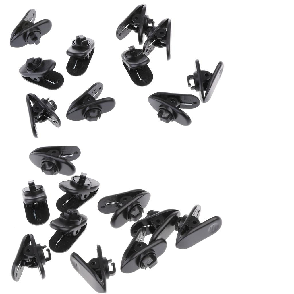 20 Pieces Lavalier Mic Earphone Headset tidy line Cable collar clip Black