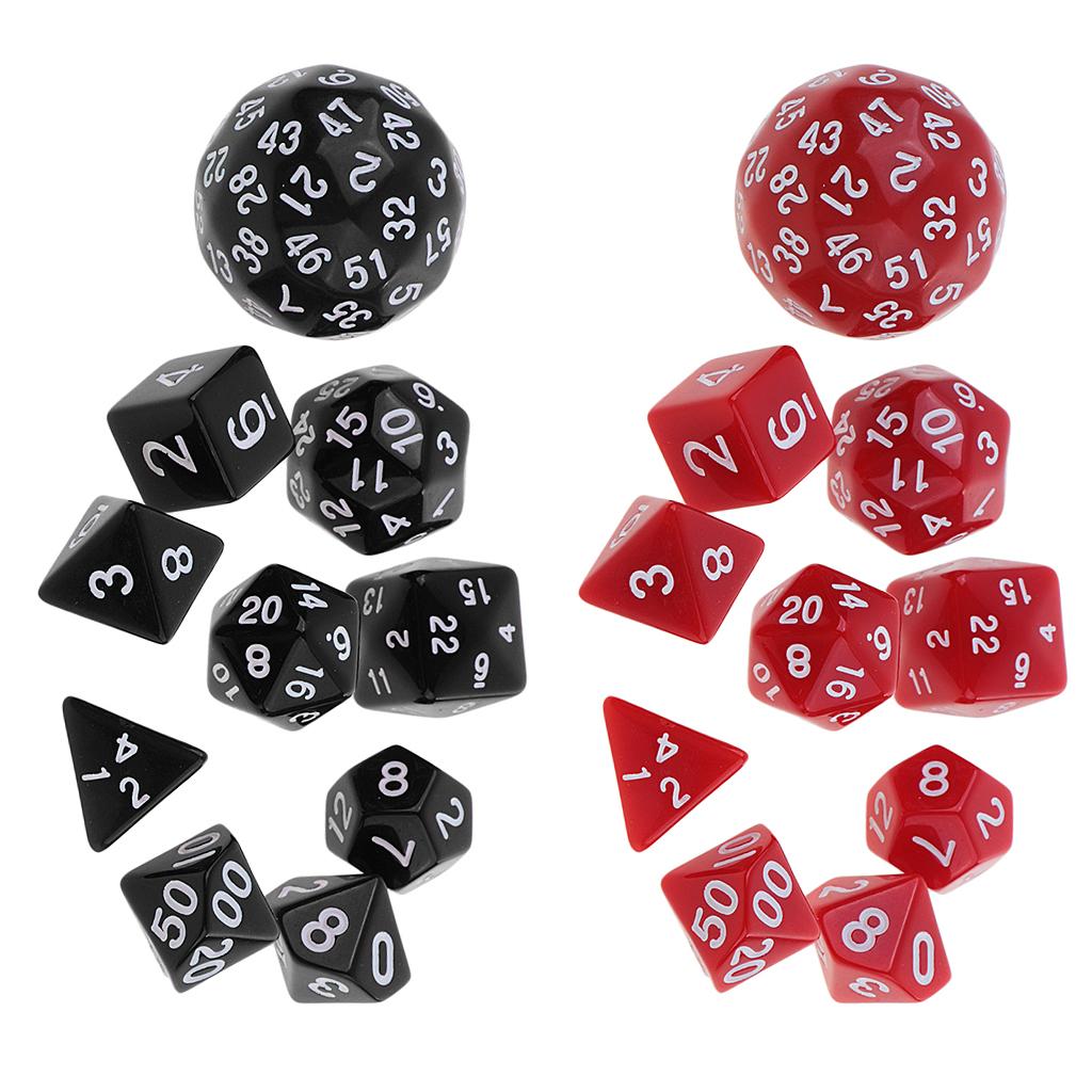 20 Pieces Digital Dices Multi-sided Dice Set for RPG Playing Game Toy