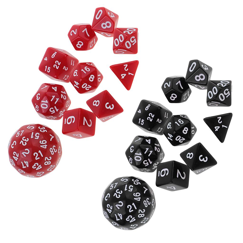 20 Pieces Digital Dices Multi-sided Dice Set for RPG Playing Game Toy