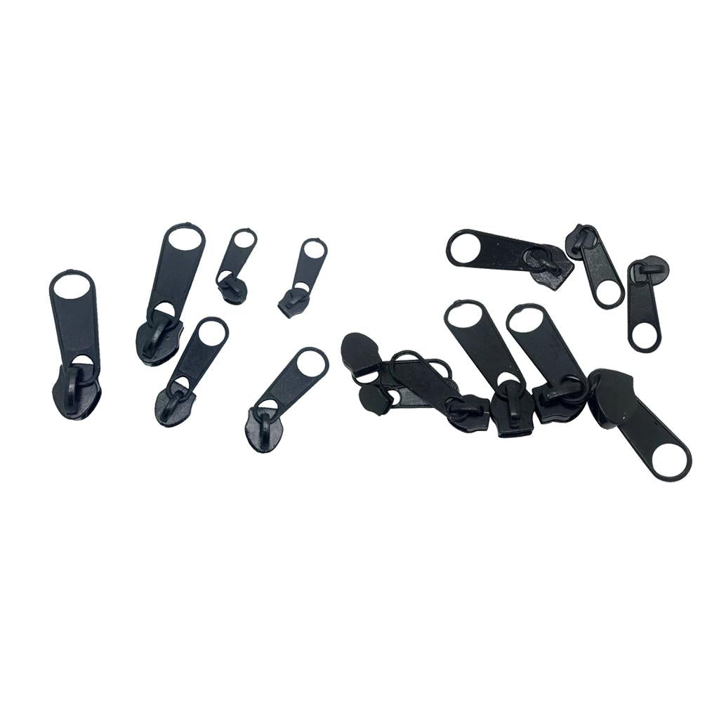 15 Pieces/Set Zip Puller Zipper Sliders Replacement Head Zipper Repair Kit