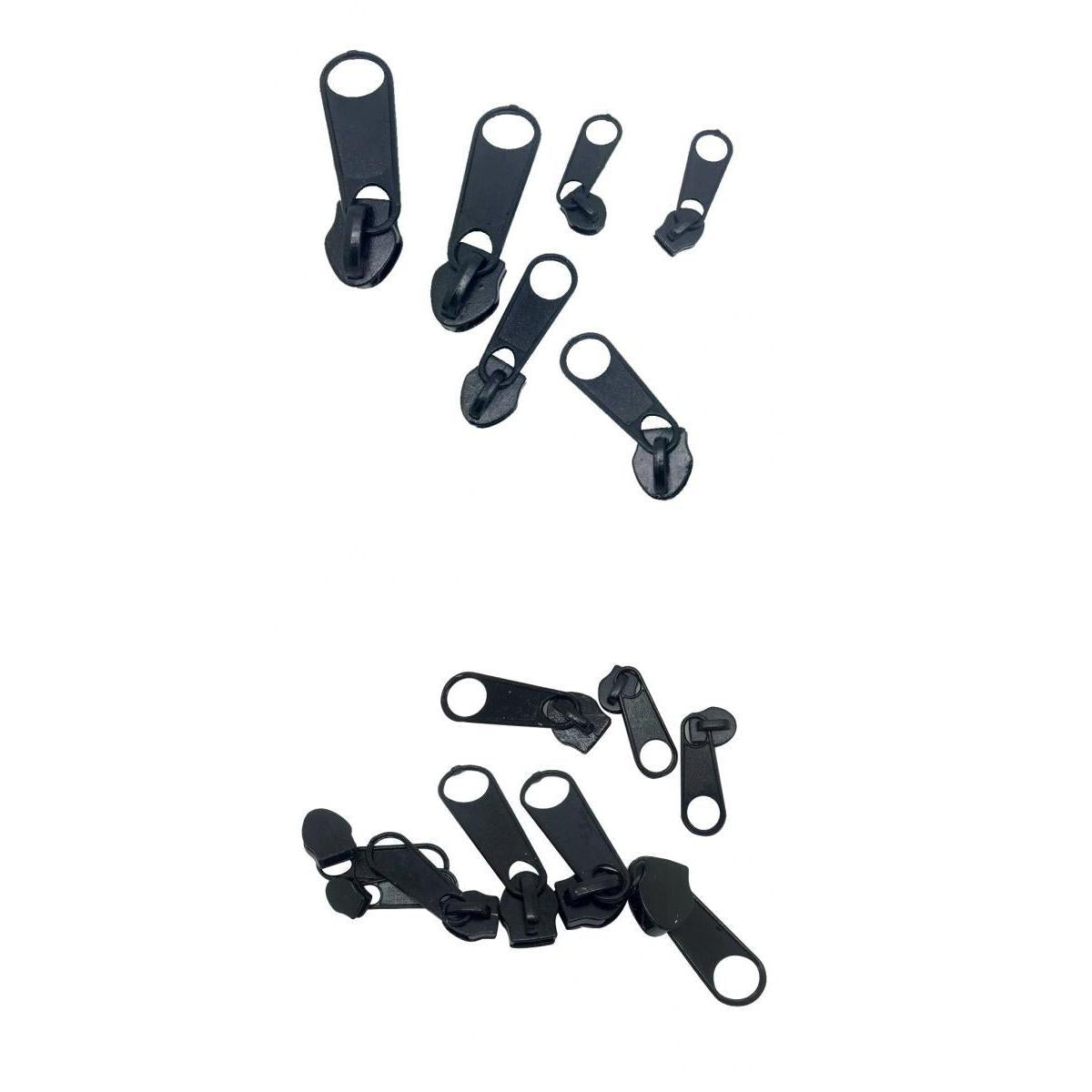 15 Pieces/Set Zip Puller Zipper Sliders Replacement Head Zipper Repair Kit