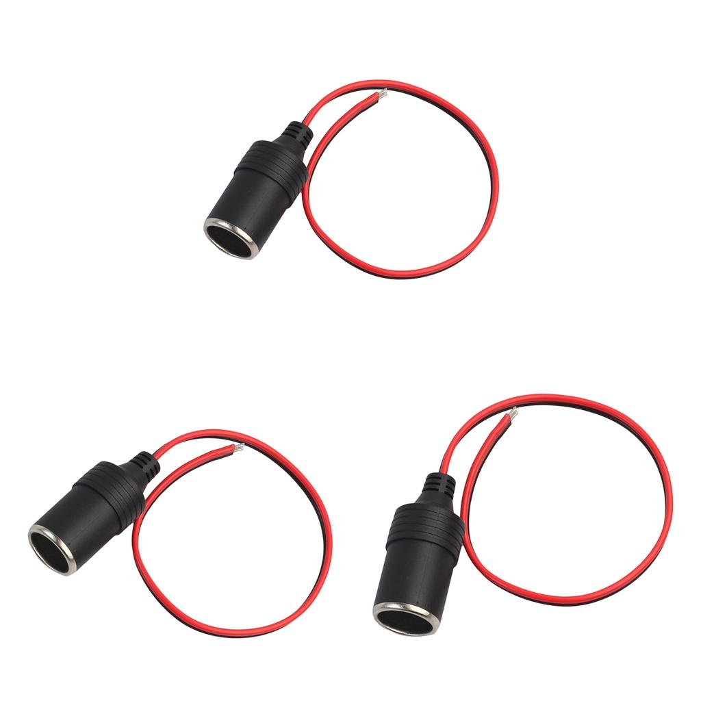 3Pieces 12V 120W Car Female Cigarette Lighter Power Plug Socket Connector