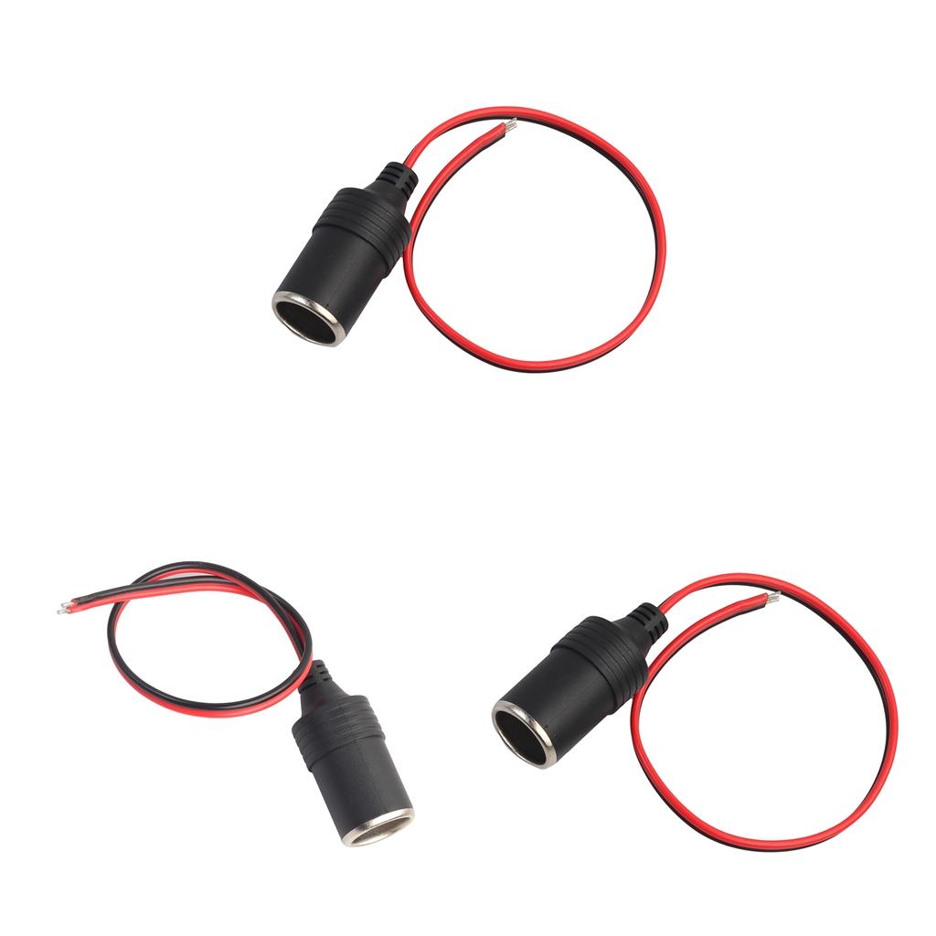 3Pieces 12V 120W Car Female Cigarette Lighter Power Plug Socket Connector