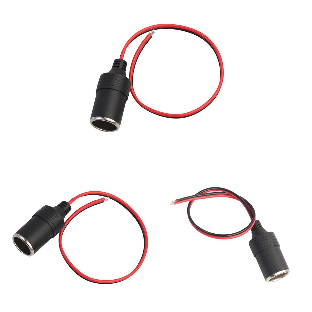 3Pieces 12V 120W Car Female Cigarette Lighter Power Plug Socket Connector