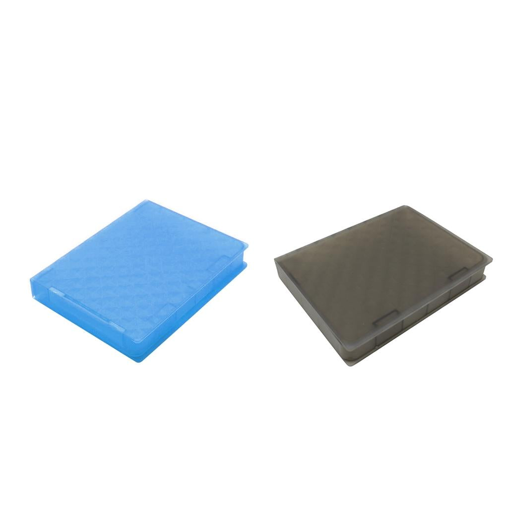 2Pcs 2.5SATA Hard Drive HDD SSD Enclosure External Disk Case Storage Box "
