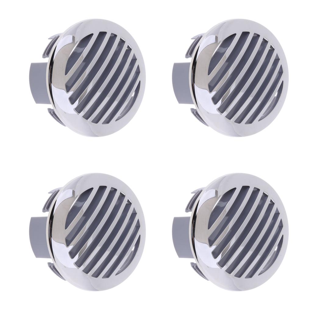 4Pcs RV Boat 3 76mm Stainless Steel Curved Clad Airflow Vent 81932SS-HP"