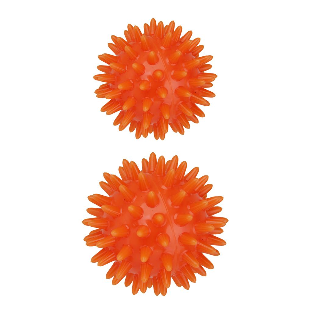 2 Pieces Spikey Deep Tissue Roller Massage Ball Body Stress Relief 8cm+5.5cm